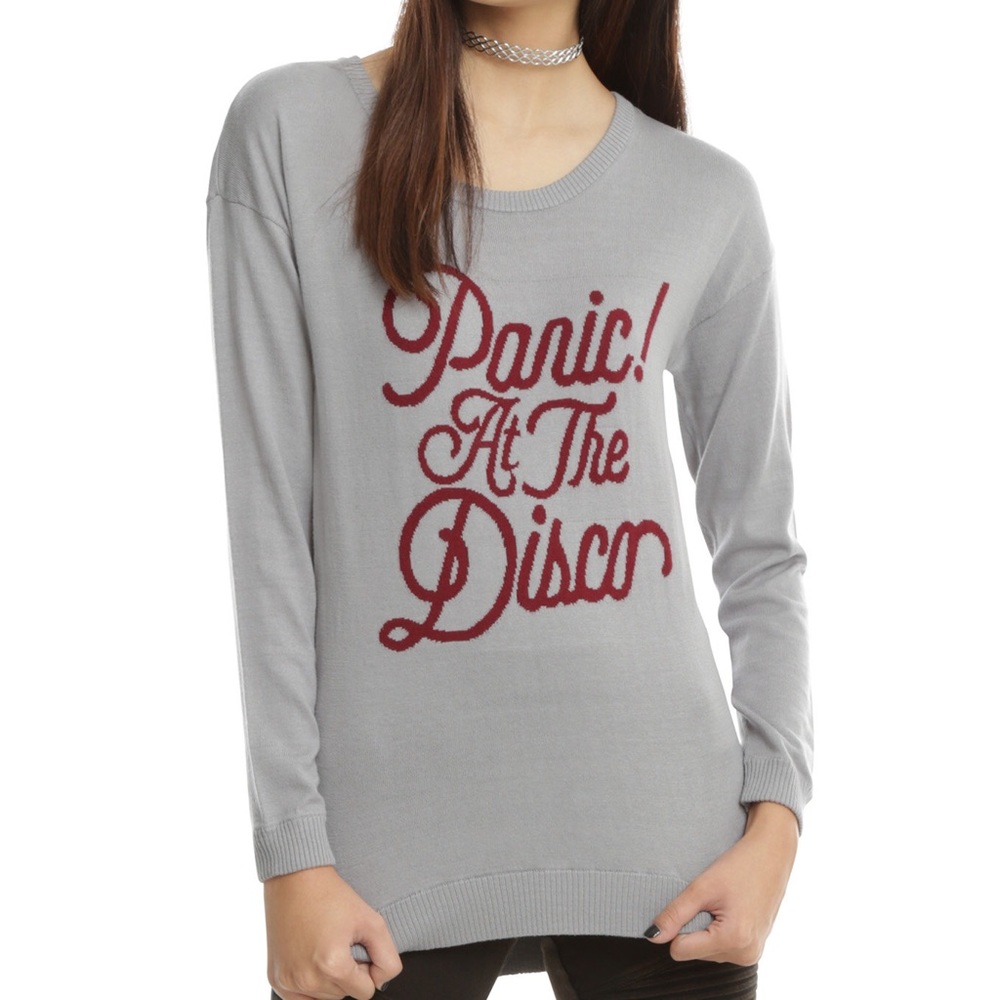 Panic! at the Disco Intarsia Gray Sweater